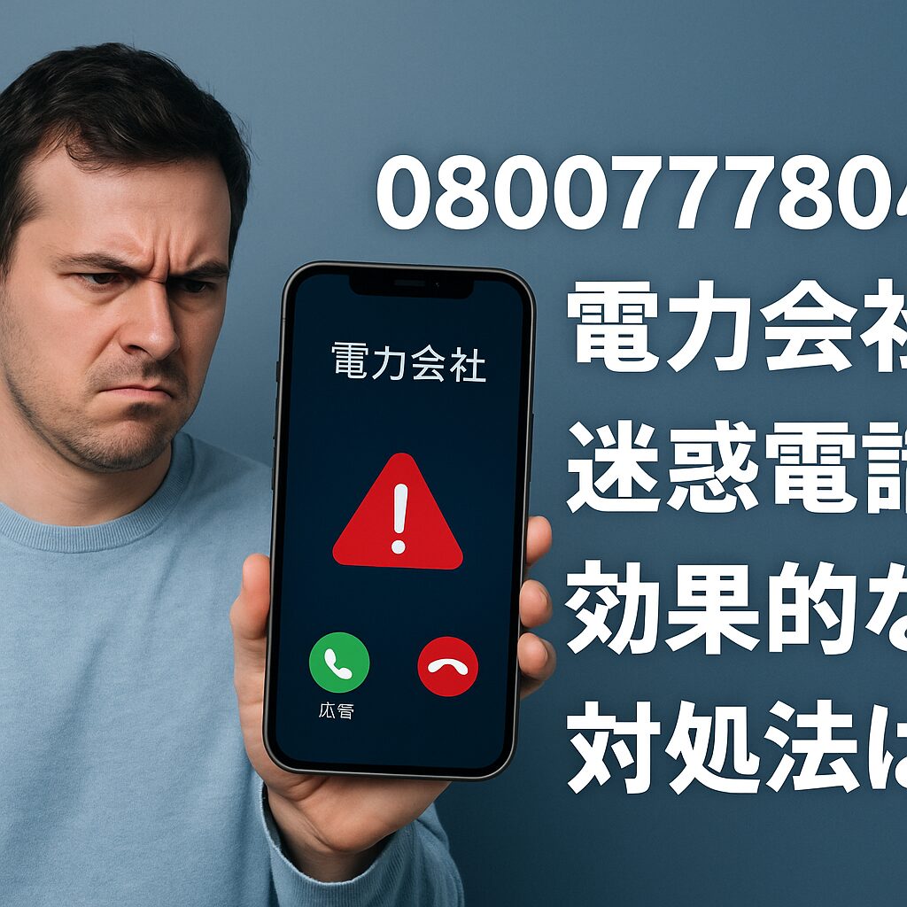 08007778047 電力会社の迷惑電話!効果的な対処法は?