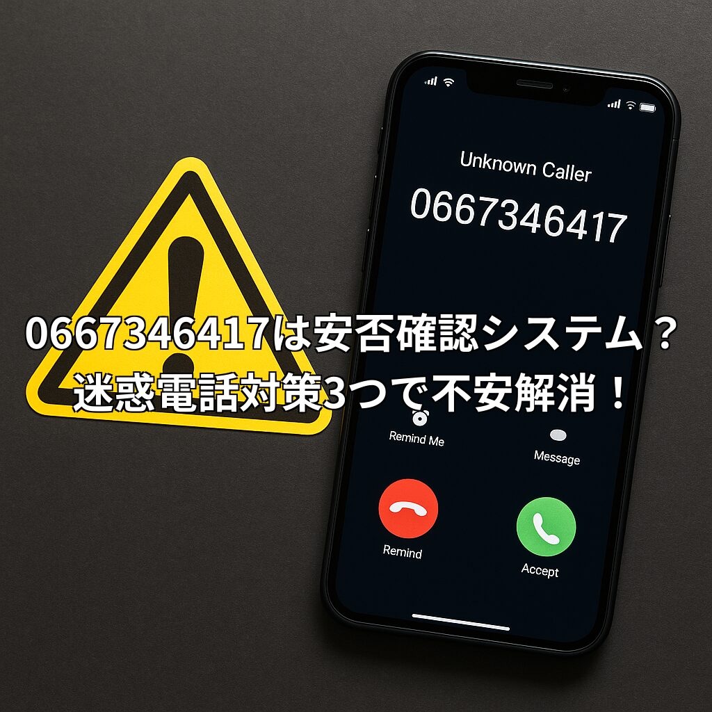 0667346417は安否確認システム?迷惑電話対策3つで不安解消!
